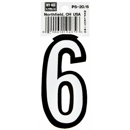 Hy-Ko 3.25In Boat Number 6, 10PK A10485